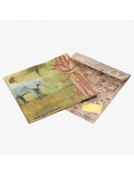 Pañuelo de seda "El jardín de las delicias"