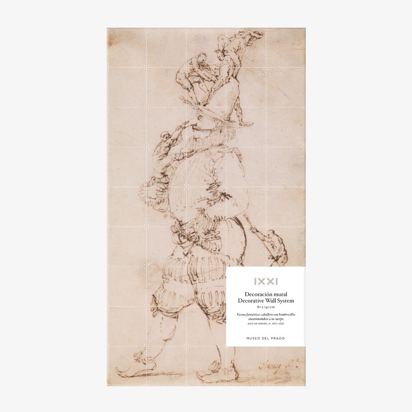 IXXI Sistema de decoración mural "Caballero con hombrecillos"