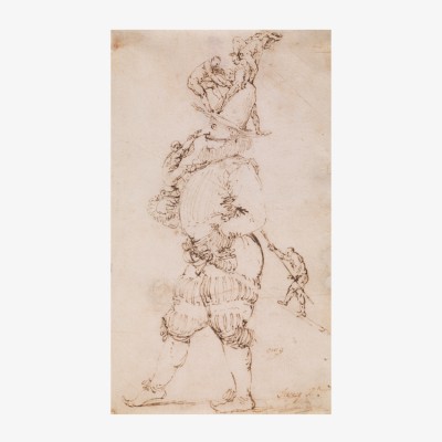 IXXI Sistema de decoración mural "Caballero con hombrecillos"