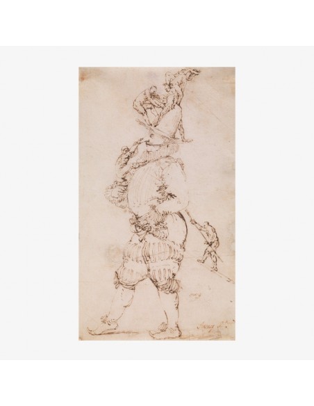 IXXI Sistema de decoración mural "Caballero con hombrecillos"