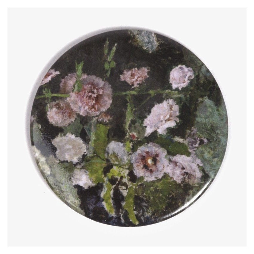 Espejo redondo "Malvas reales"